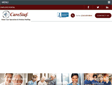Tablet Screenshot of carestafofdallas.com